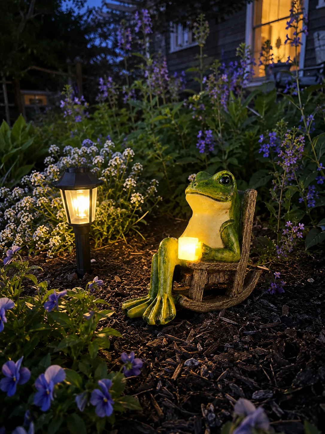 Solar Frog Decor – Whimsical Glow for Indoors &Out 🐸☀️