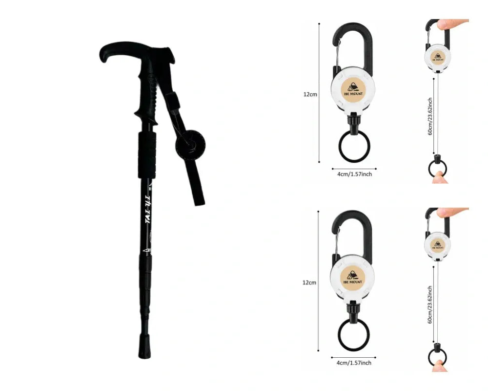 Adjustable Aluminum Alloy Trekking Pole – Shock-Absorbing, 6160 Aviation Grade 🏔️