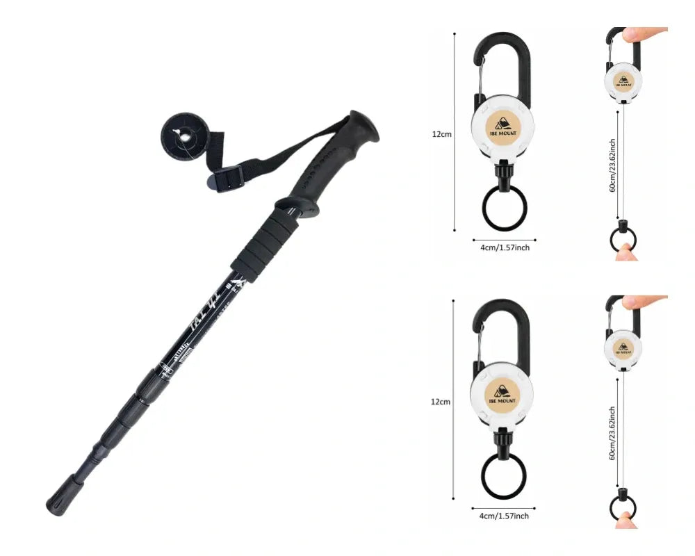 Adjustable Aluminum Alloy Trekking Pole – Shock-Absorbing, 6160 Aviation Grade 🏔️