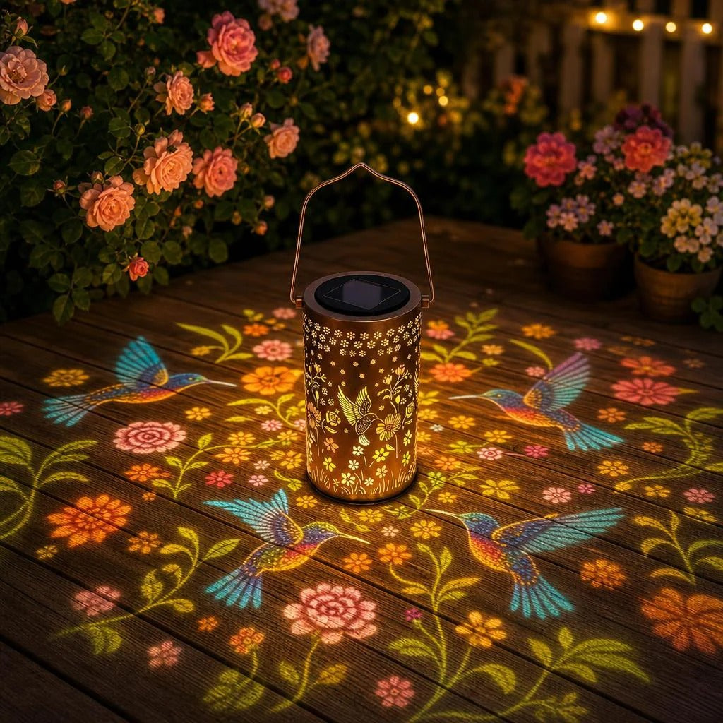 Solar Hummingbird Lantern – Multicolored Glow, Waterproof 🐦🌈
