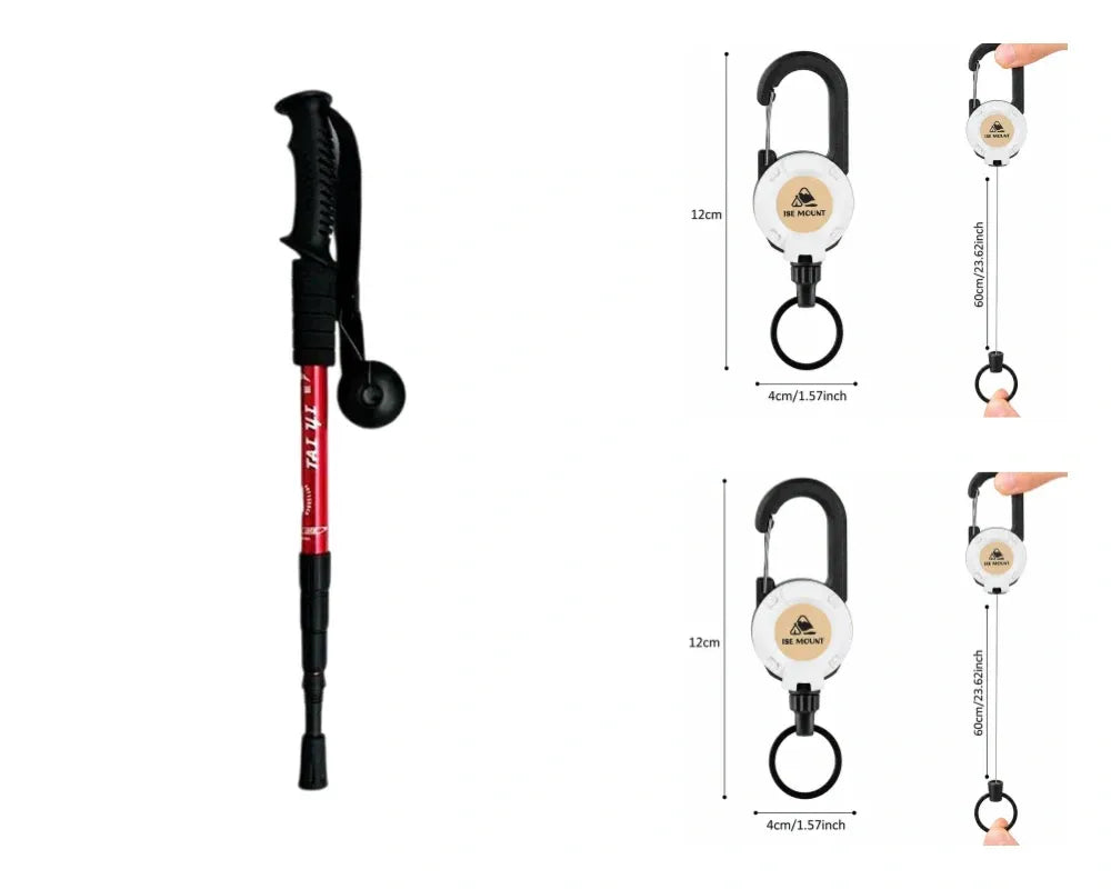 Adjustable Aluminum Alloy Trekking Pole – Shock-Absorbing, 6160 Aviation Grade 🏔️