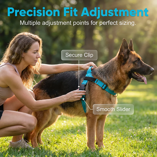 No-Pull Dog Harness – Breathable Mesh, Alloy Rings, Quick-Release Buckle 🦮