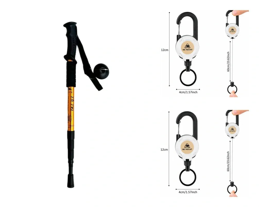Adjustable Aluminum Alloy Trekking Pole – Shock-Absorbing, 6160 Aviation Grade 🏔️