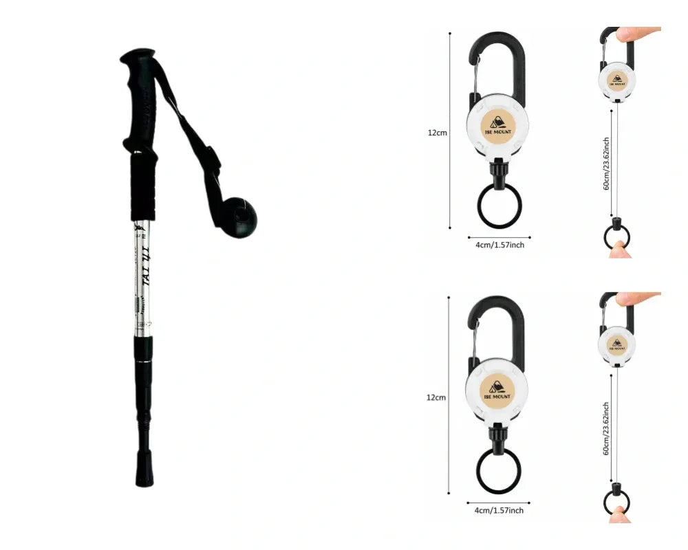 Adjustable Aluminum Alloy Trekking Pole – Shock-Absorbing, 6160 Aviation Grade 🏔️