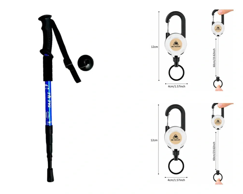 Adjustable Aluminum Alloy Trekking Pole – Shock-Absorbing, 6160 Aviation Grade 🏔️