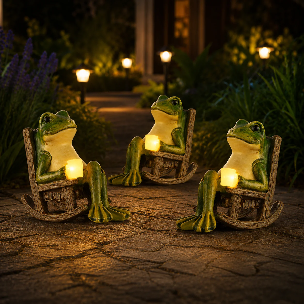 Solar Frog Decor – Whimsical Glow for Indoors &Out 🐸☀️