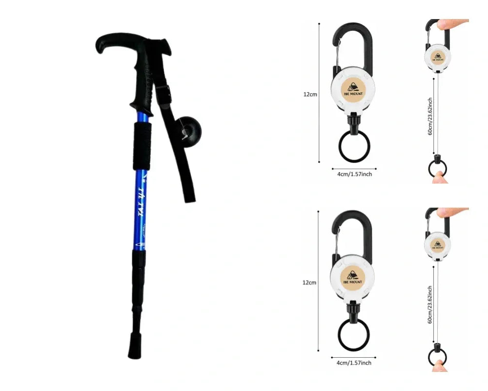 Adjustable Aluminum Alloy Trekking Pole – Shock-Absorbing, 6160 Aviation Grade 🏔️