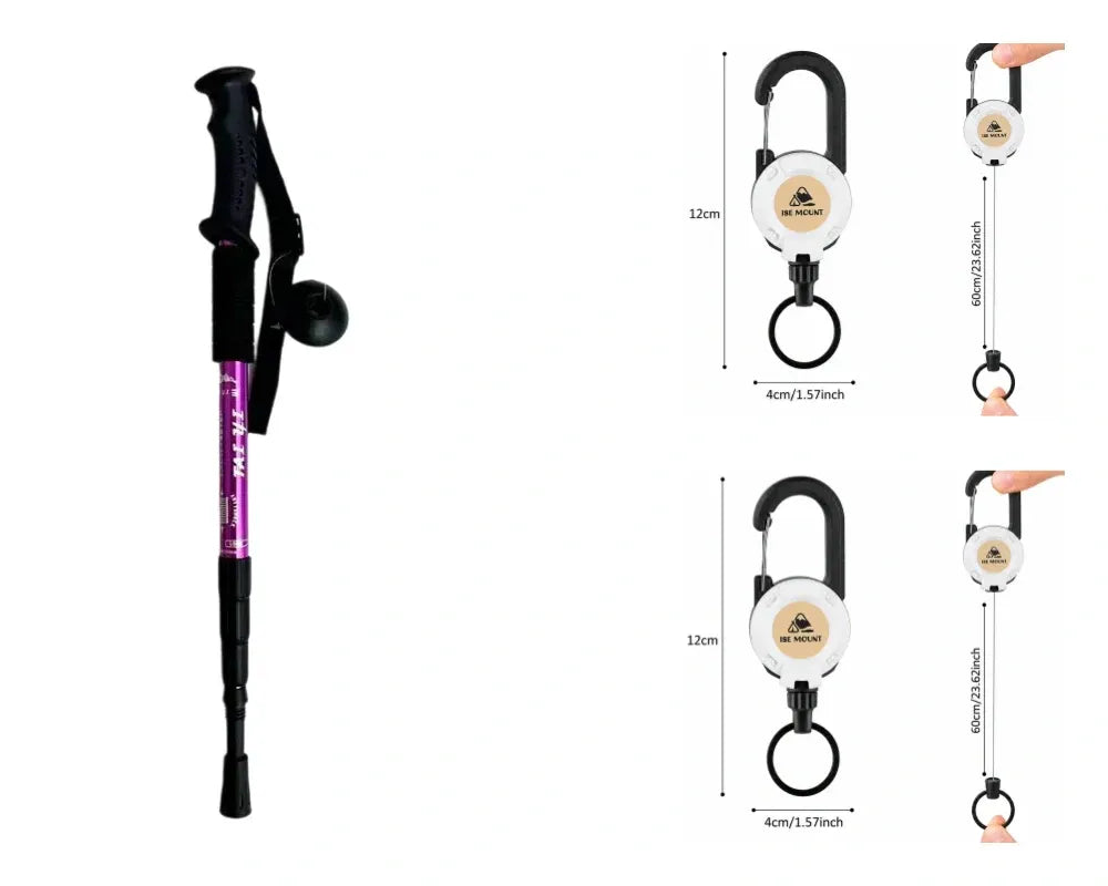 Adjustable Aluminum Alloy Trekking Pole – Shock-Absorbing, 6160 Aviation Grade 🏔️