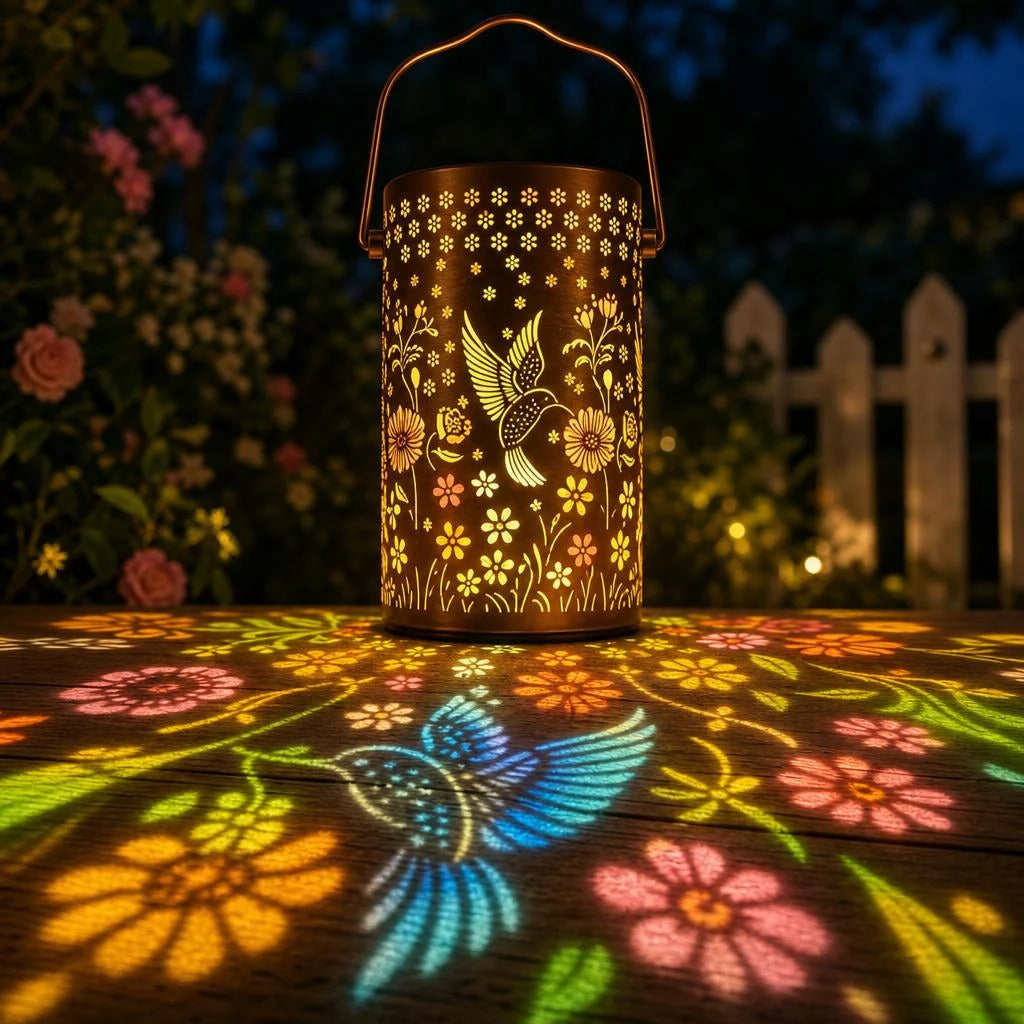 Solar Hummingbird Lantern – Multicolored Glow, Waterproof 🐦🌈