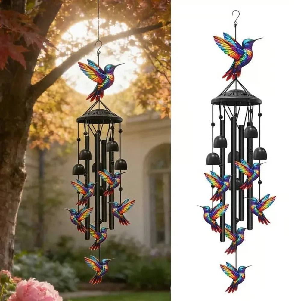 Vintage Hand-Painted Wind Chime – Crystal Clear Tones, Weather-Resistant 🎐🌸